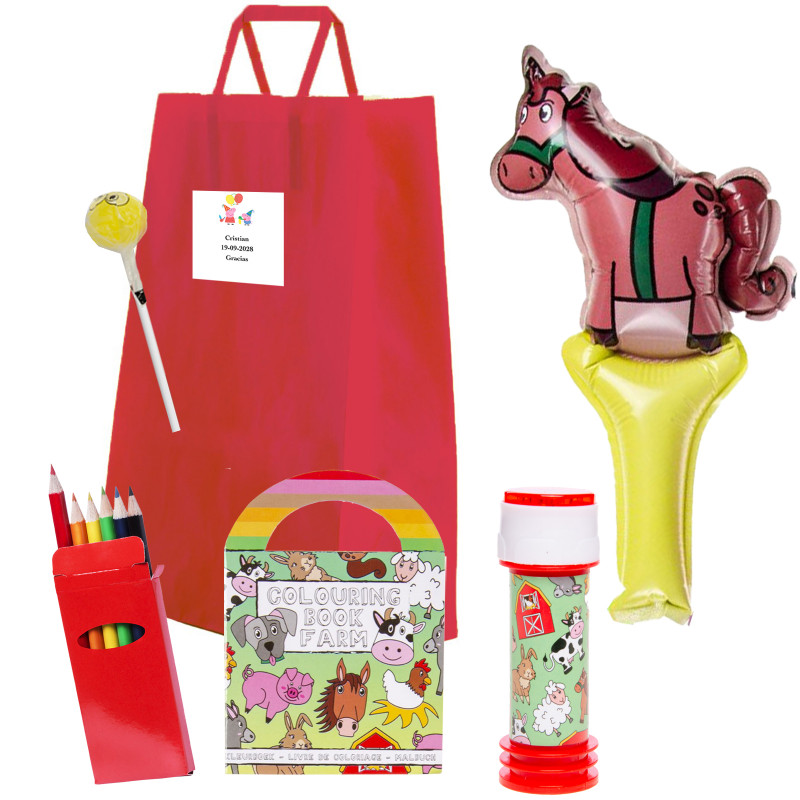 Bolsa Peppa Pig com livro para pintar, lápis e jogos