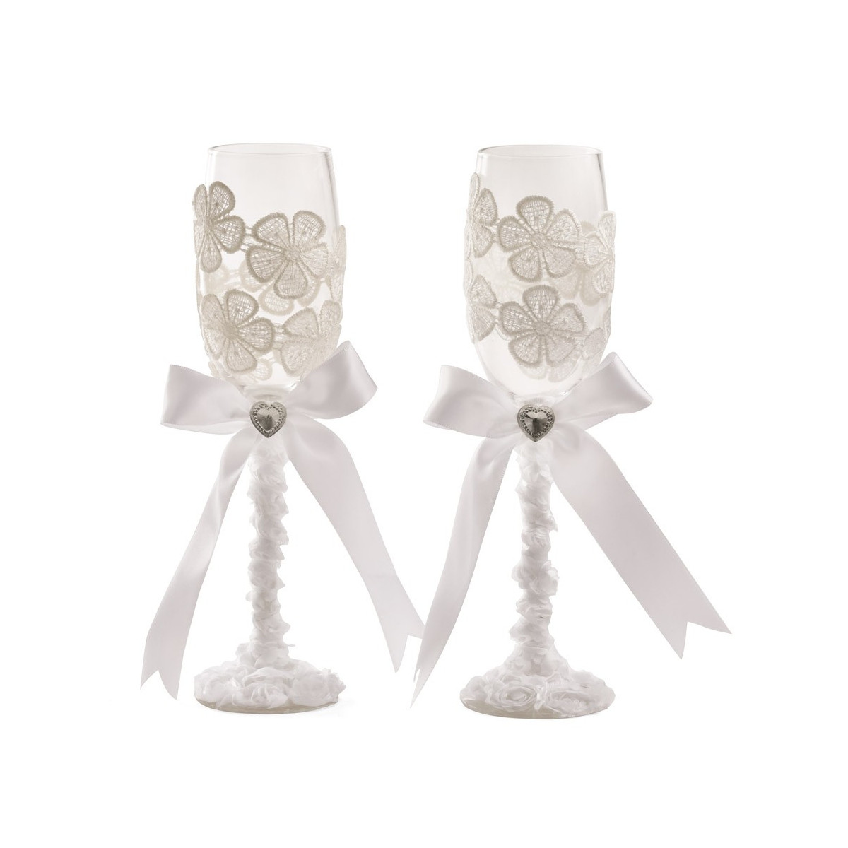 Copos de casamento decorados