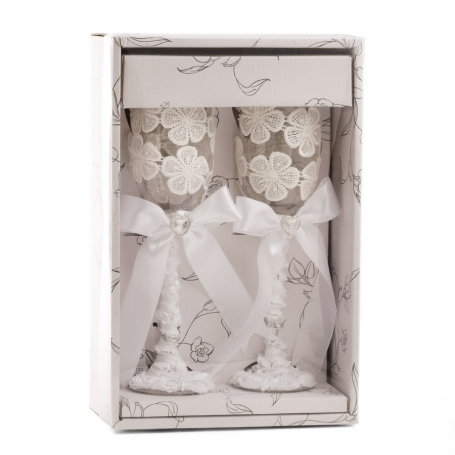 Copos de casamento decorados