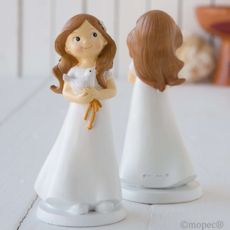 Figura comunhão bolo menina