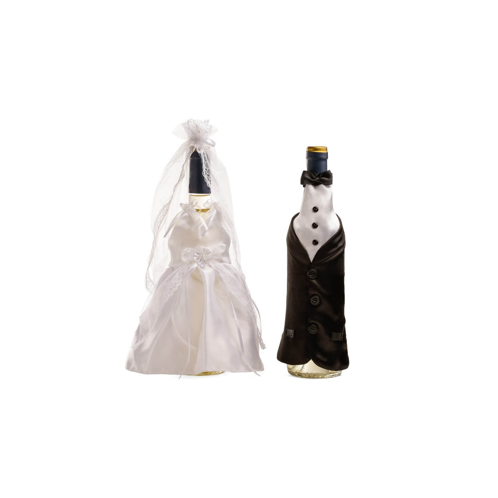 Vestidos para garrafas de casamento