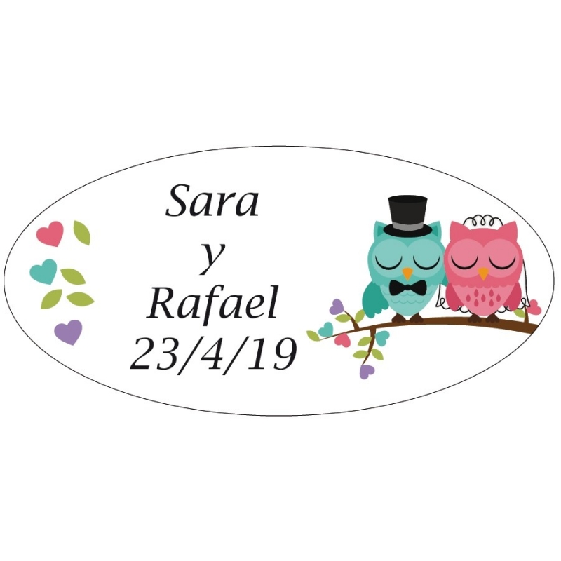 Adesivos de coruja personalizados