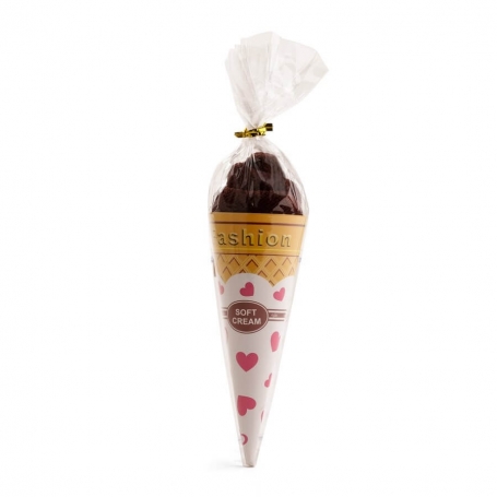 Toalhas em formato de sorvete de chocolate
