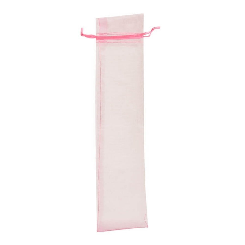 Bolsa de organza 30x7 cm rosa claro