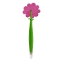 Caneta em formato engraçado para presente, formato de flor com rosto sorridente