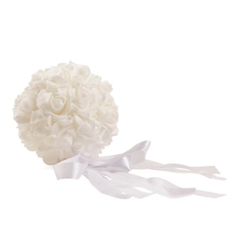 Buquê branco para alfinetes de casamento