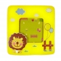 Porta-retrato infantil em saquinho de organza personalizado com adesivo infantil