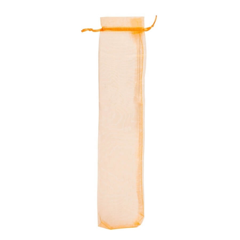 Bolsa de organza 30x7 cm laranja claro