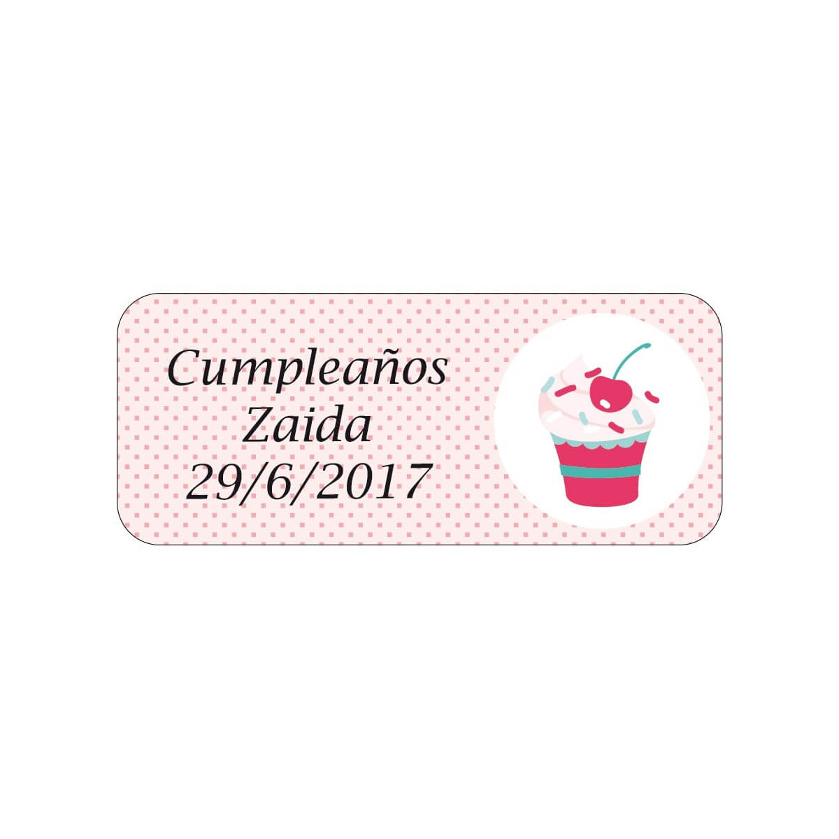 Etiqueta de aniversário