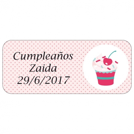 Etiqueta de aniversário