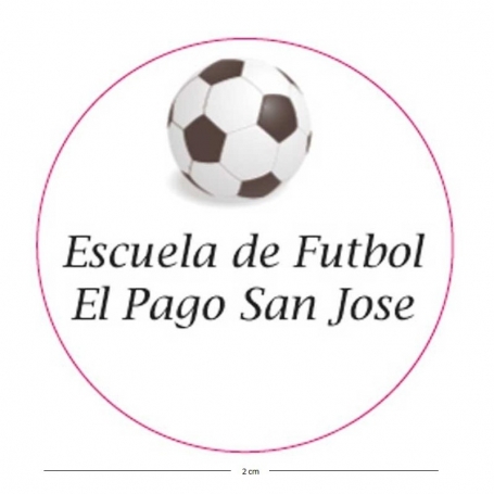 Ponteiro táctil em caixa de acetato com adesivo personalizado de futebol