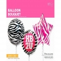 Bouquet de Balões Metálicos Zebra Decoração Original para Aniversário