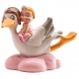 Figura de Cegonha com Bebê Lembrança Especial para Batizado ou Nascimento