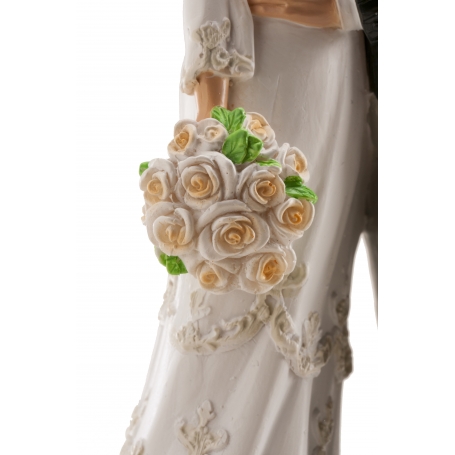 Figuras noivos elegantes para bolo de casamento