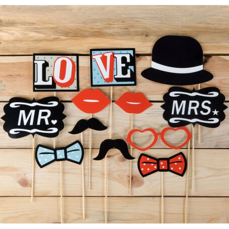 Conjunto de photocall de casamento