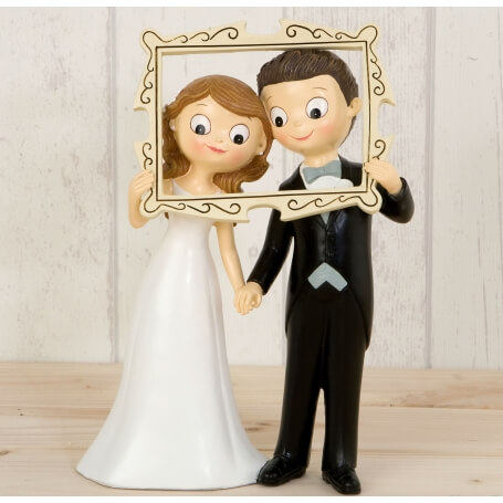 Figuras de noivos originais para bolo de casamento