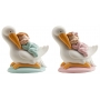 Figuras de cegonhas com bebê para bolo de batizado barato