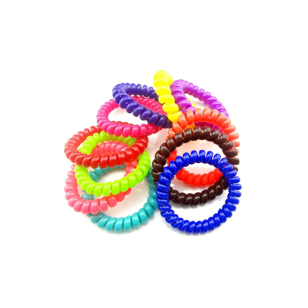 Pulseiras espirais coloridas para crianças Divertidas, confortáveis e resistentes