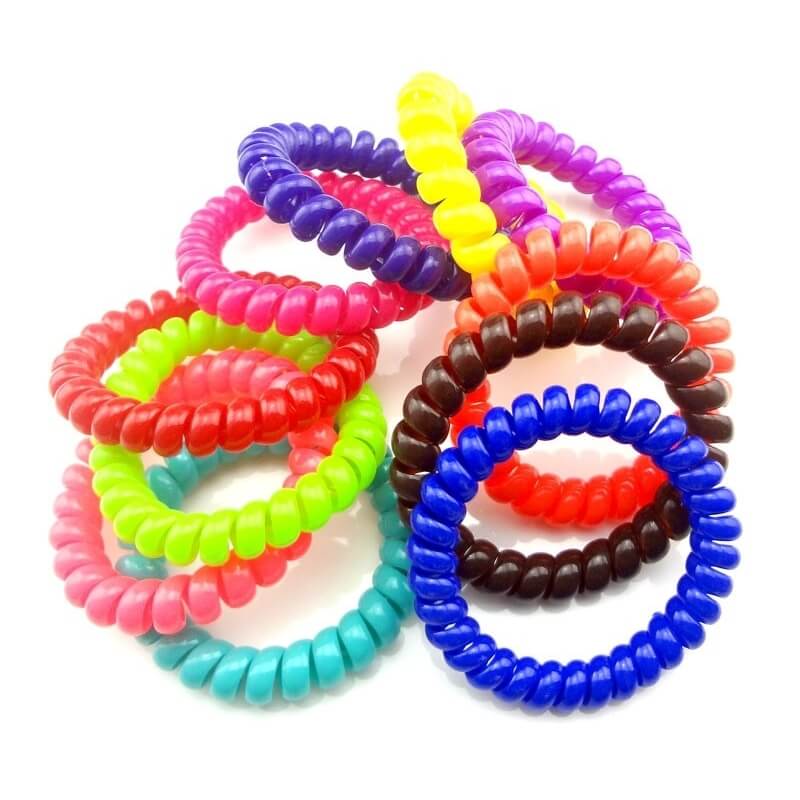 Pulseiras espirais coloridas para crianças Divertidas, confortáveis e resistentes