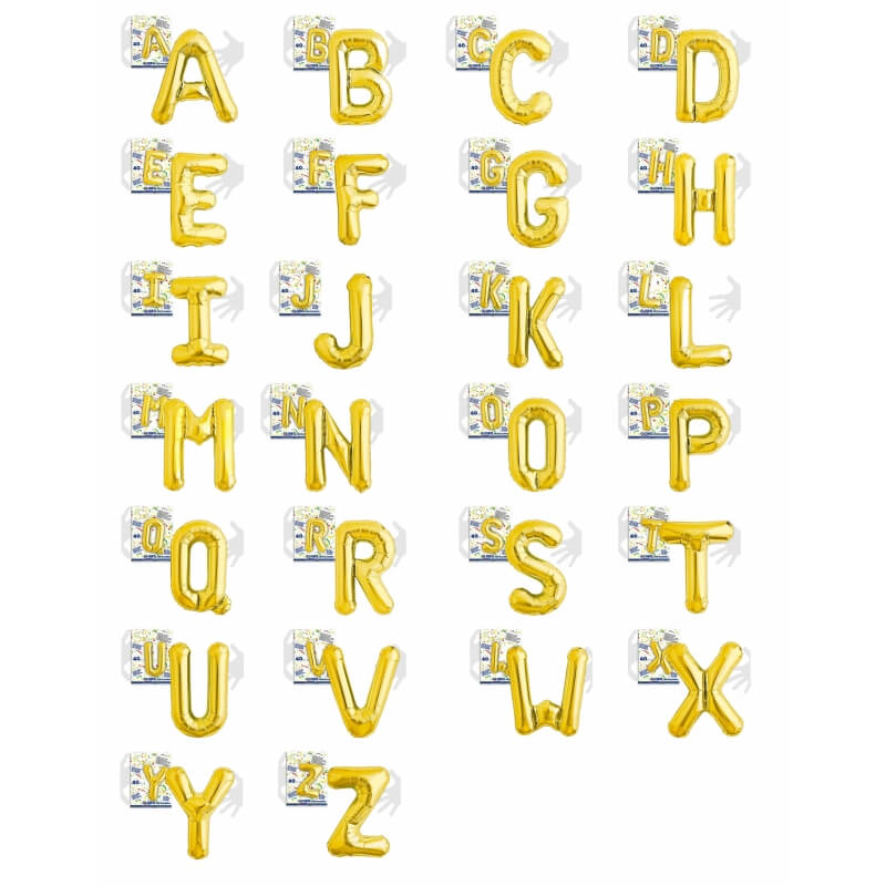 Baloons letras douradas