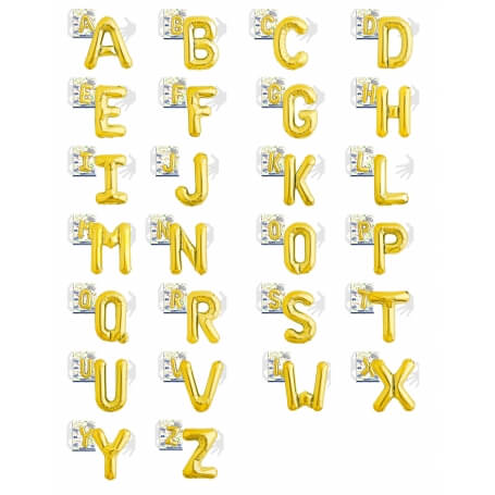 Baloons letras douradas