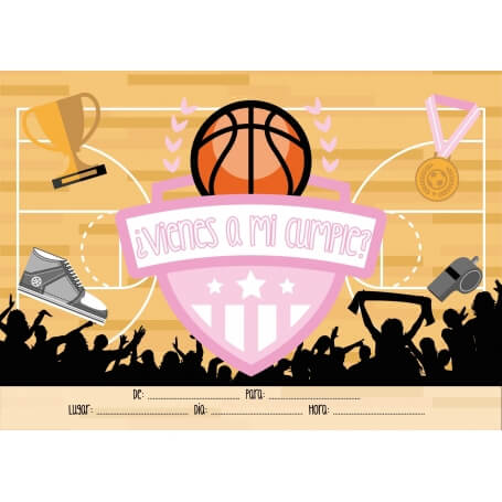 Convite de aniversário de basquete
