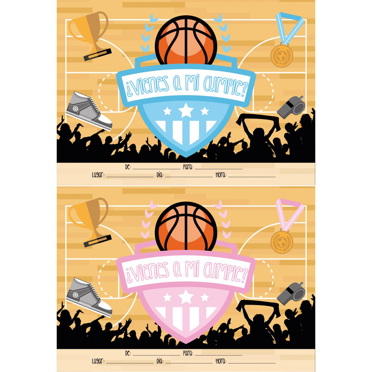 Convite de aniversário de basquete