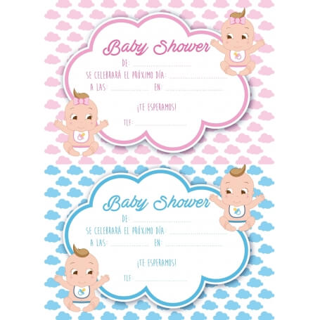 Convites de chá de bebê gêmeos
