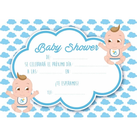 Convites de chá de bebê gêmeos