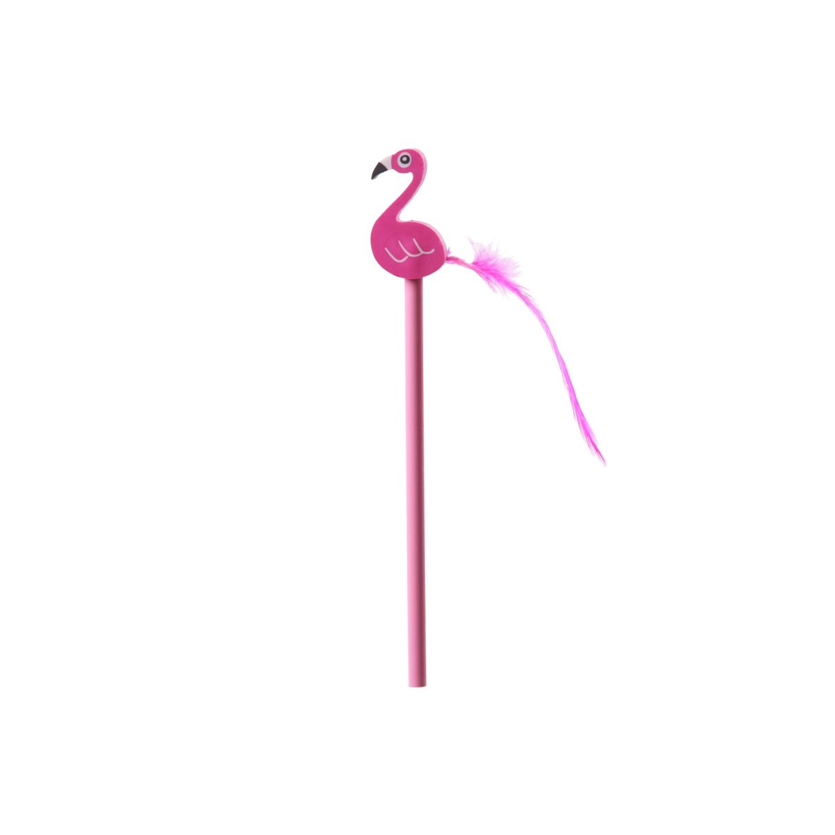 Lápis e borracha de flamingo