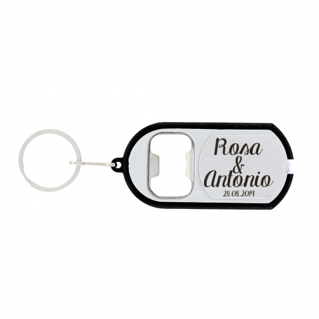 Chaveiros de casamento personalizados e gravados
