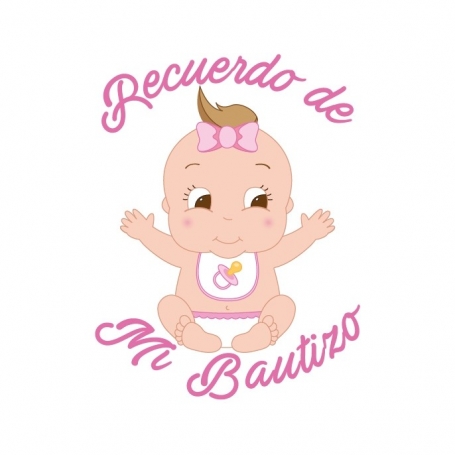 Adesivos batizado menina com tara