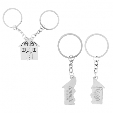 Chaveiros personalizados para casa dividida