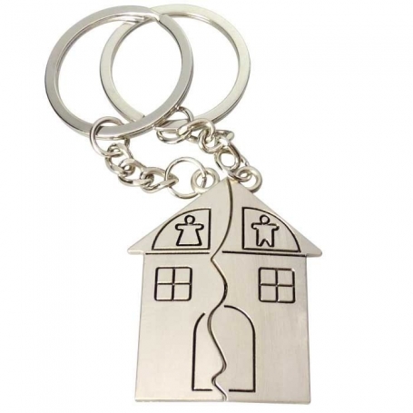 Chaveiros personalizados para casa dividida