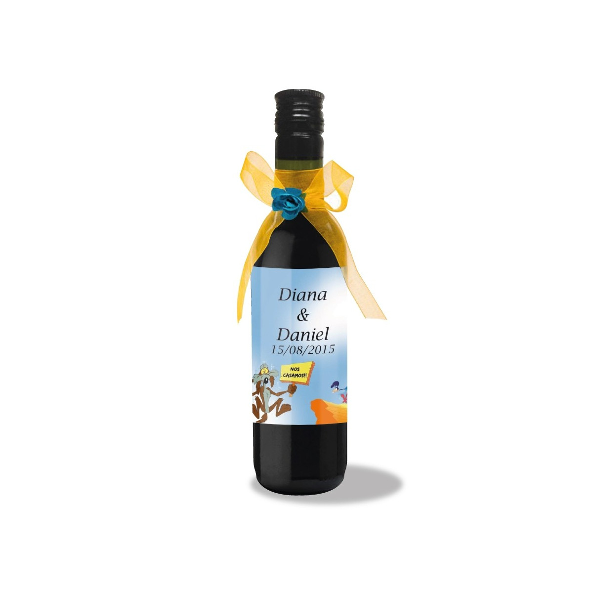 Garrafa de vinho com etiqueta personalizada