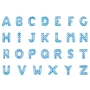 Letras de balões azuis