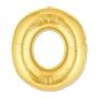 Balões de letras douradas