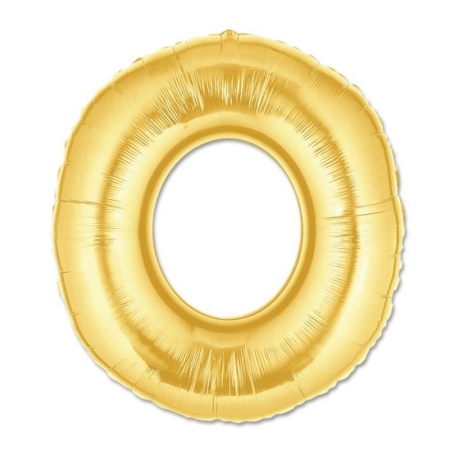 Balões de letras douradas