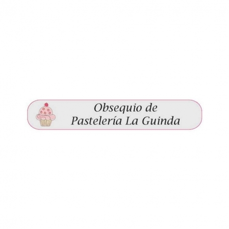 Caneta branca personalizada para pastelaria