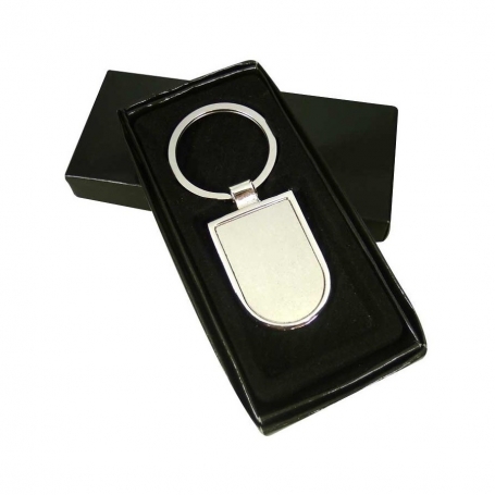 Chaveiro prateado personalizado para batizado