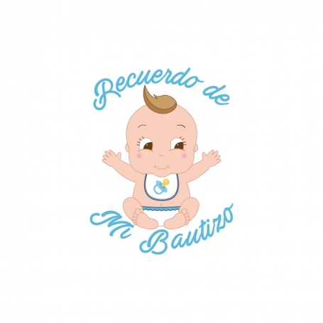 Caderno personalizado com marcadores para batizado de menino