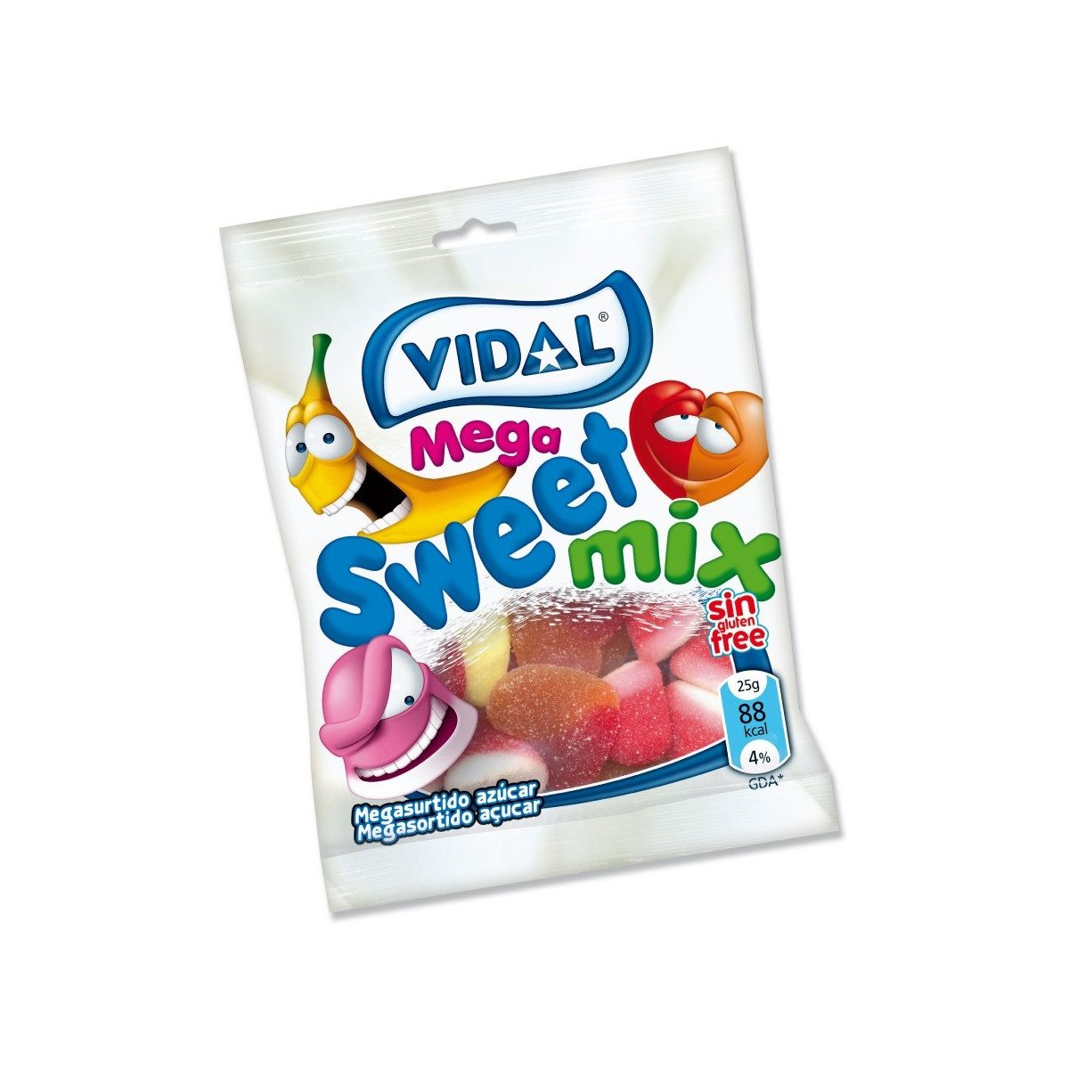 Mistura de gomas com açúcar