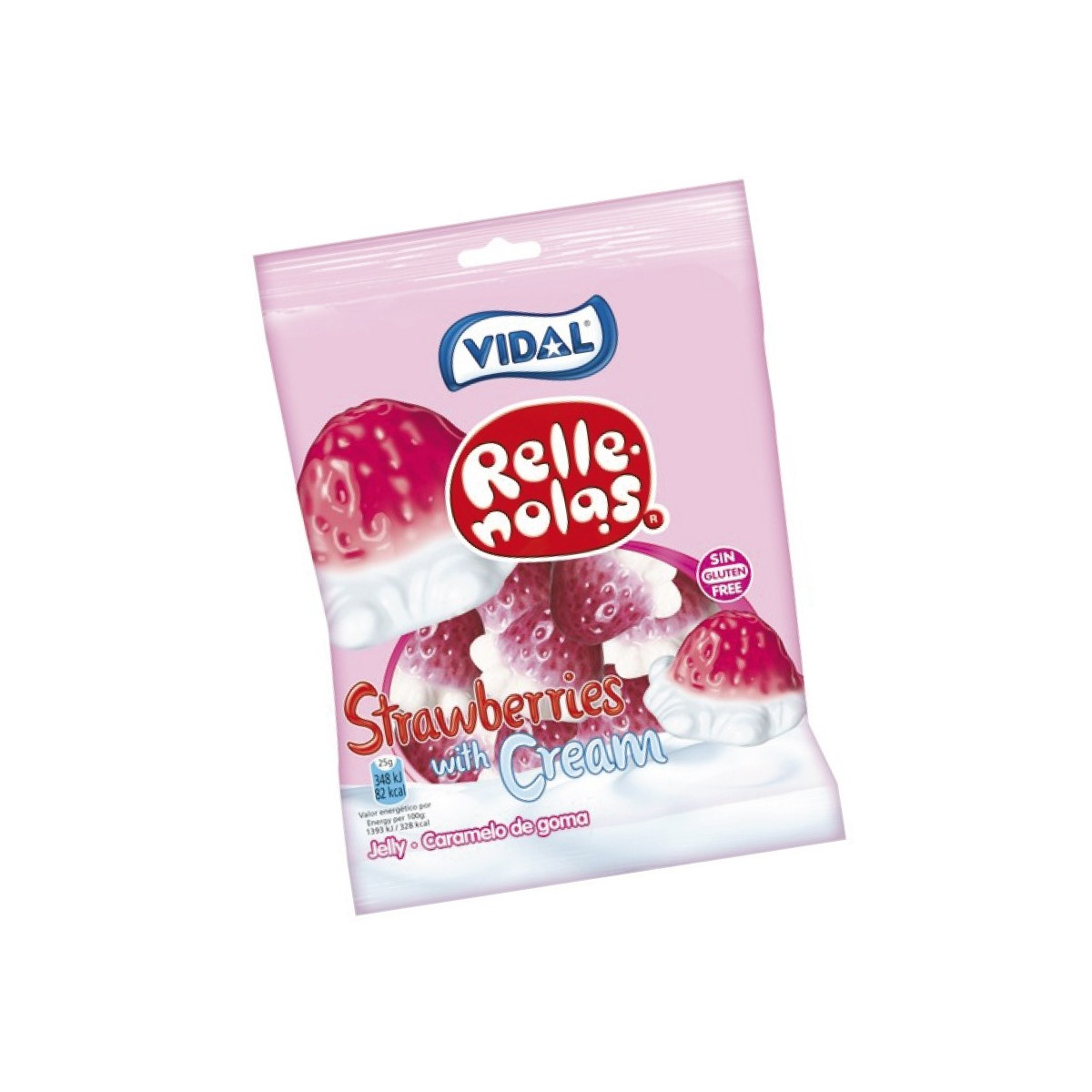 Morangos com creme gummy