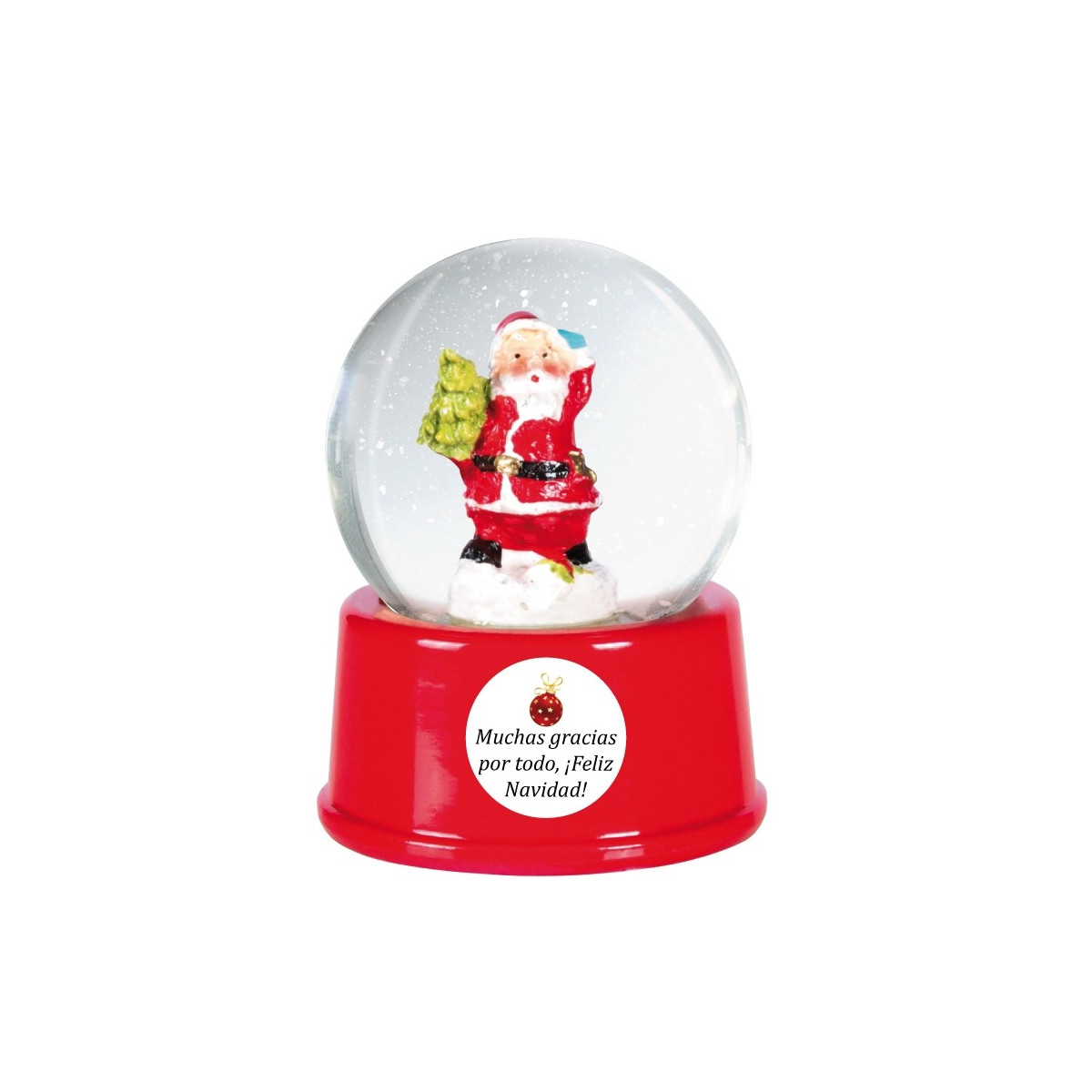 Bola de cristal personalizada para o natal