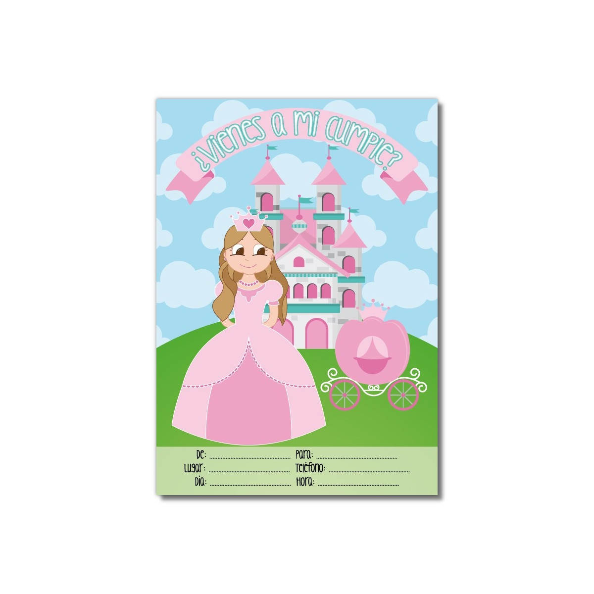 Convite para o aniversário da princesa