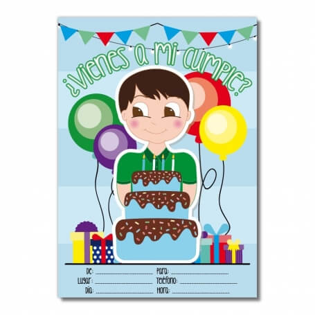Convite para aniversário para meninos