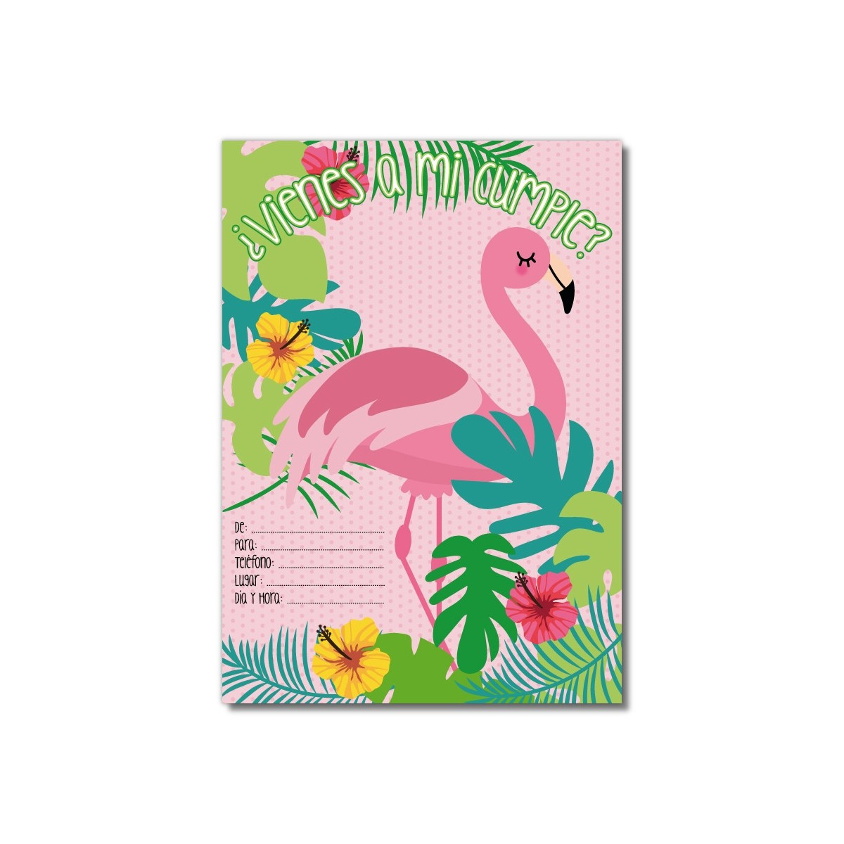 Flamingos birthday convites