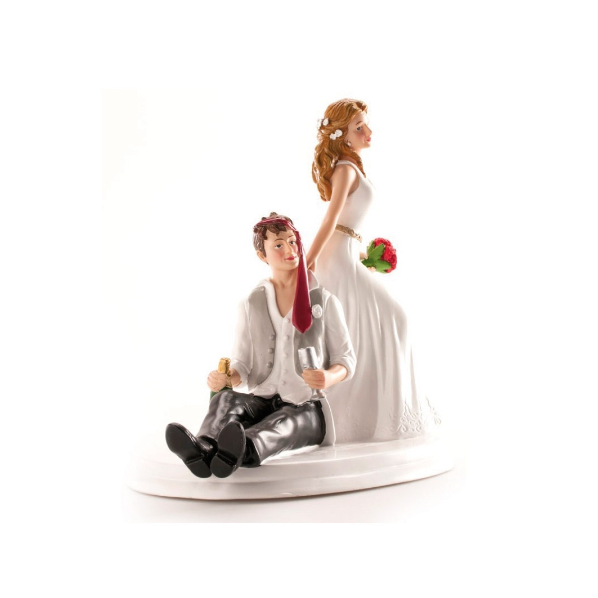 Figura de bolo casamento noivo bêbado originais