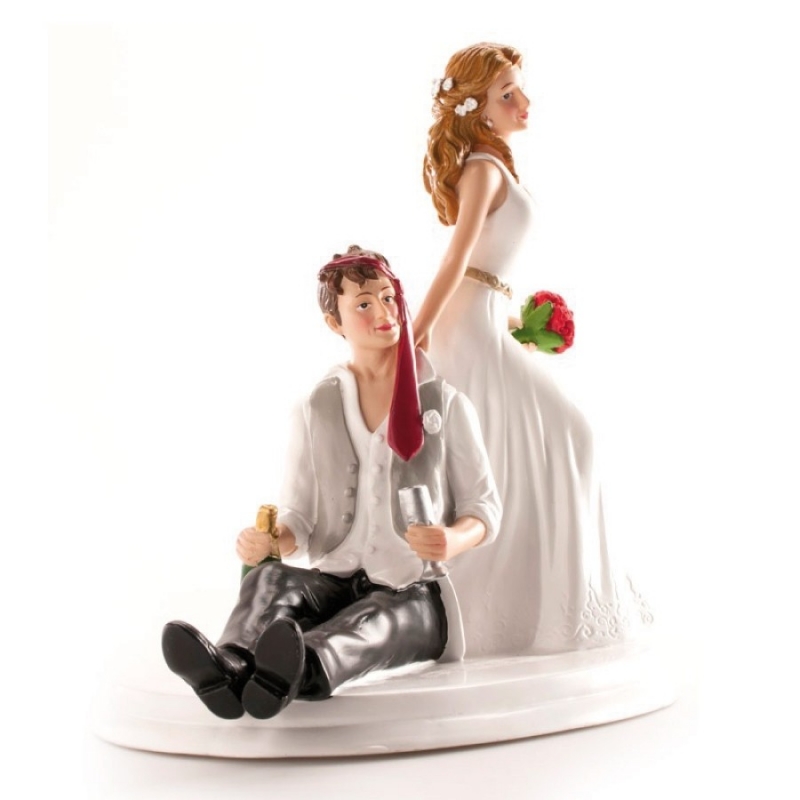 Figura de bolo casamento noivo bêbado originais
