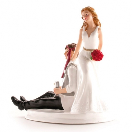 Figura de bolo casamento noivo bêbado originais